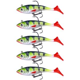 T-Tail Lead Fishing Lure Set for Outdoor Fishing (Type: 5Pcs/Set, Color: green)
